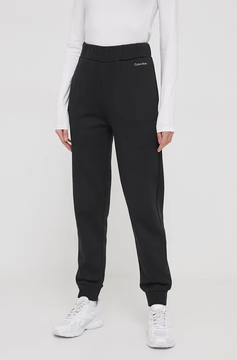 Παντελόνι φόρμας Calvin Klein χρώμα: μαύρο