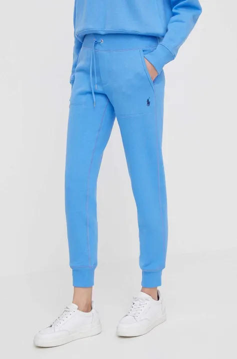 Спортен панталон Polo Ralph Lauren в синьо с изчистен дизайн 211839386