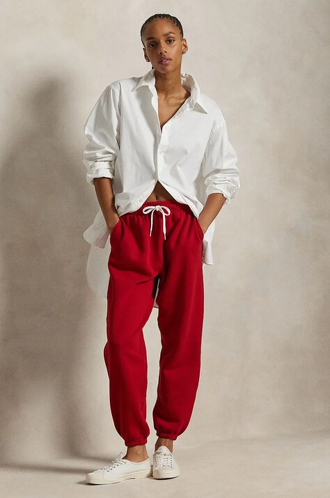Polo Ralph Lauren pantaloni della tuta colore rosso 211943009