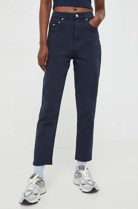 Traperice Tommy Jeans za žene, boja: tamno plava, DW0DW17318