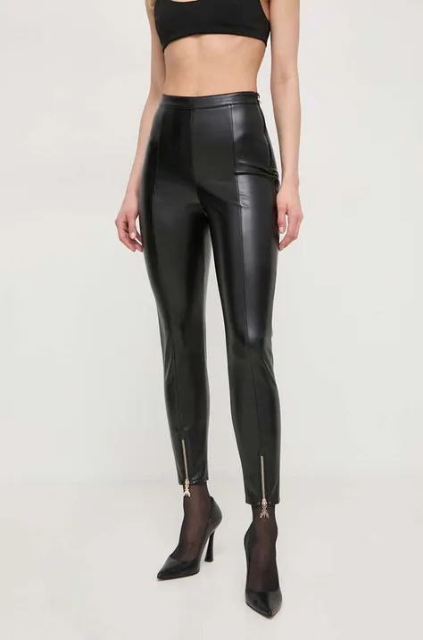 Kalhoty Patrizia Pepe dámské, černá barva, přiléhavé, high waist, 8P0587 E005