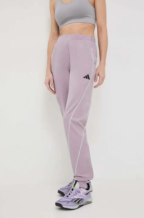Тренировочные брюки adidas Performance Woven цвет розовый однотонные