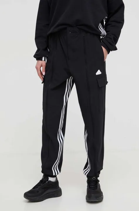 Спортивные штаны adidas цвет чёрный с узором