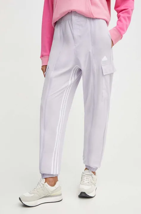 Παντελόνι φόρμας adidas χρώμα: μοβ, IS0907