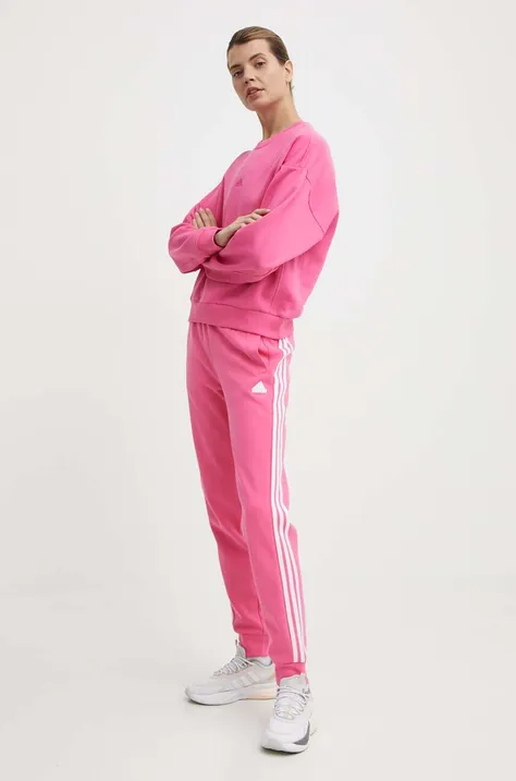 Παντελόνι φόρμας adidas χρώμα: ροζ, IS3942