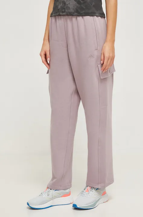 adidas spodnie dresowe kolor fioletowy gładkie IW1216