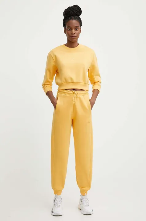Παντελόνι φόρμας adidas χρώμα: κίτρινο, IW1284