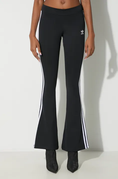 adidas Originals pantaloni de trening Flared Leggings culoarea negru, cu imprimeu, IN1100