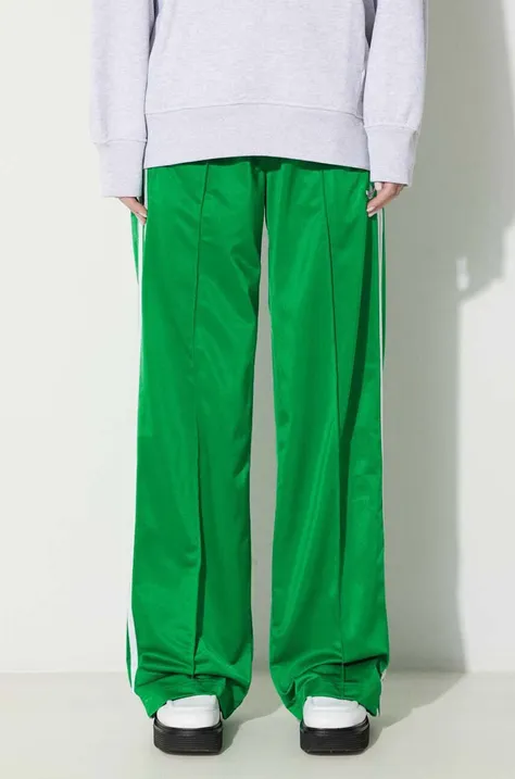 adidas Originals pantaloni de trening Firebird Loose culoarea verde, cu imprimeu, IP0634