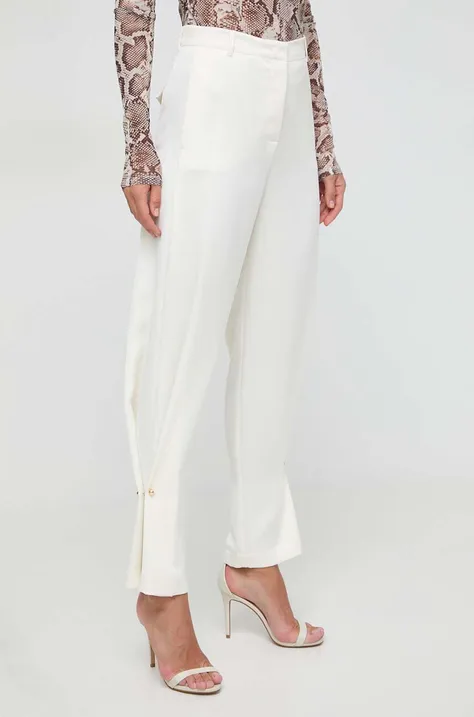 Marella pantaloni femei, culoarea bej, lat, high waist 2413130000000