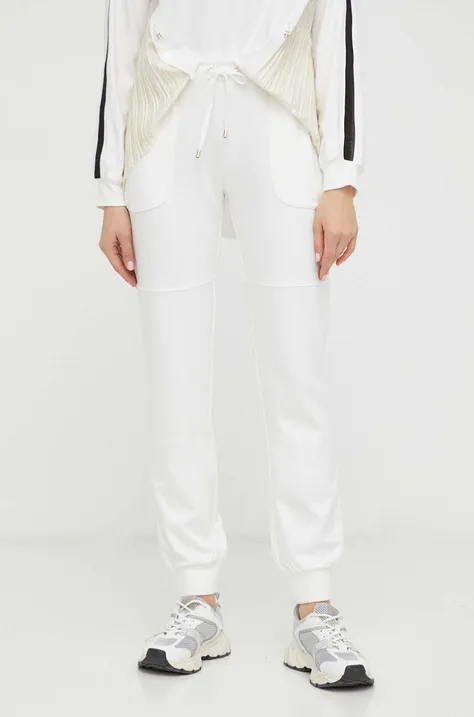 Liu Jo spodnie dresowe kolor biały gładkie