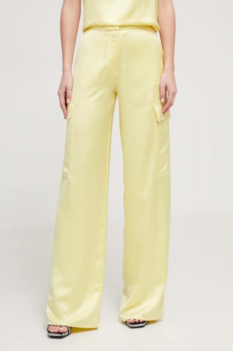 HUGO pantaloni donna colore giallo