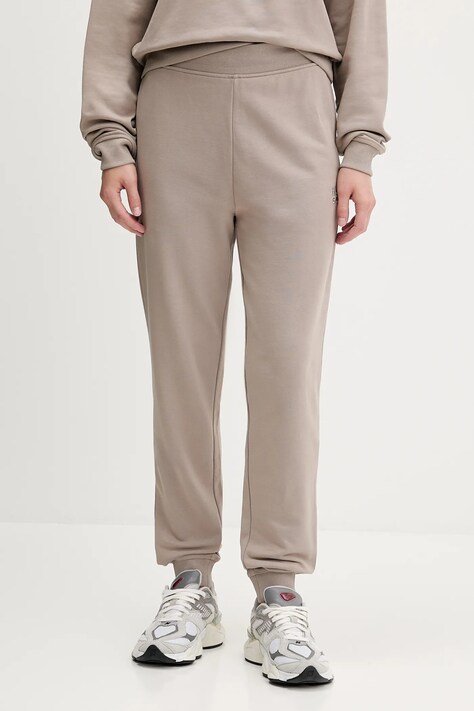 HUGO pantaloni de trening din bumbac culoarea bej, uni, 50522417