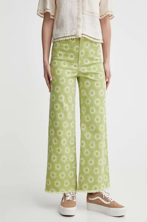 Billabong jeansi Free Fall femei, culoarea verde, ABJNP00352