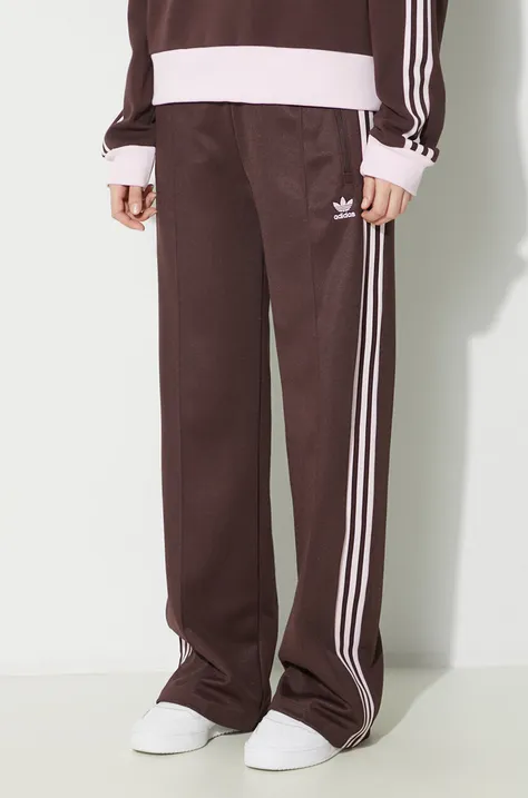 Спортивные штаны adidas Originals цвет коричневый с аппликацией