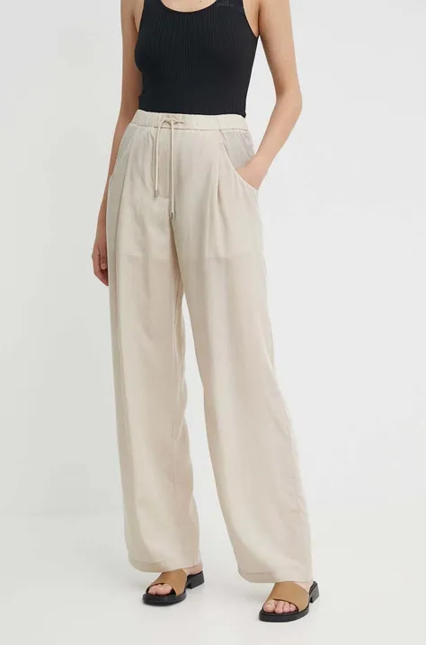 Emporio Armani pantaloni donna colore beige  3D2P93 1NKGZ
