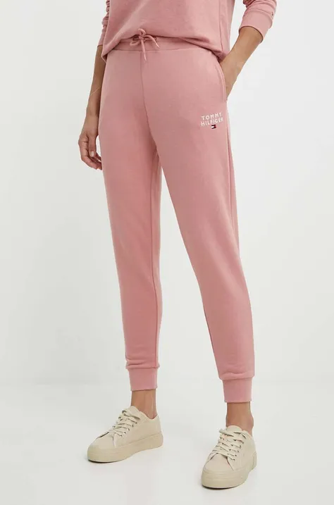 Kalhoty Tommy Hilfiger růžová barva, UW0UW04522