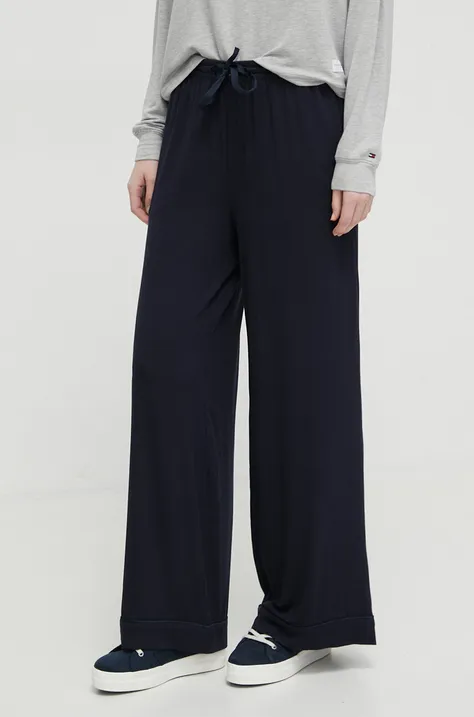 Homewear hlače Tommy Hilfiger boja: tamno plava, bez uzorka