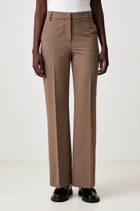 Sisley Kalhoty dámské hnědé high waist 4KVXLF02I