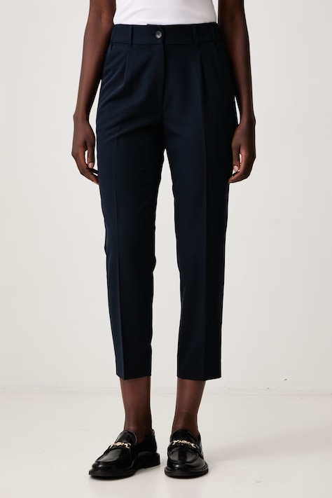 Sisley Nohavice dámske s viskózou tmavomodré high waist 4KVXL5CM7