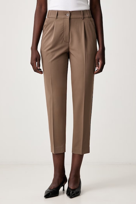 Sisley Nohavice dámske s viskózou hnedé high waist 4KVXL5CM7