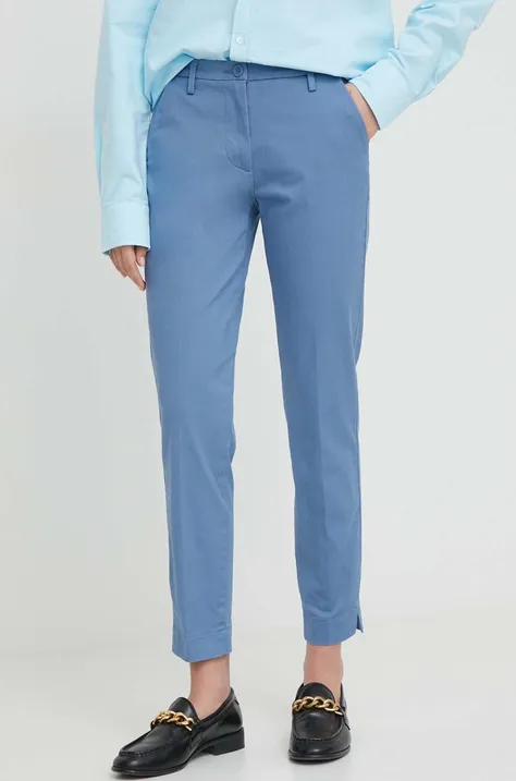 Kalhoty Sisley dámské, přiléhavé, medium waist
