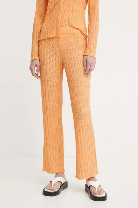 Résumé pantaloni AllegraRS Pant femei, culoarea portocaliu, drept, high waist, 20461120