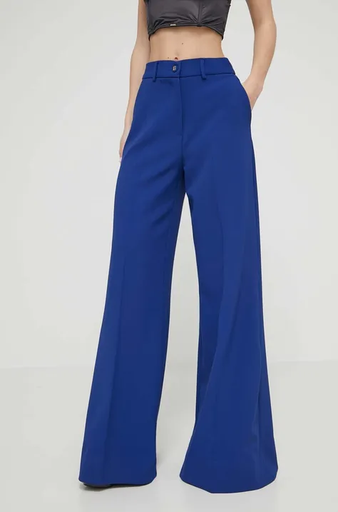 Kalhoty Blugirl Blumarine dámské, široké, high waist, RA4129.T3191