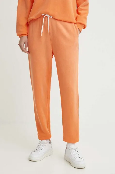 Хлопковые спортивные штаны Polo Ralph Lauren цвет оранжевый однотонные 211935585