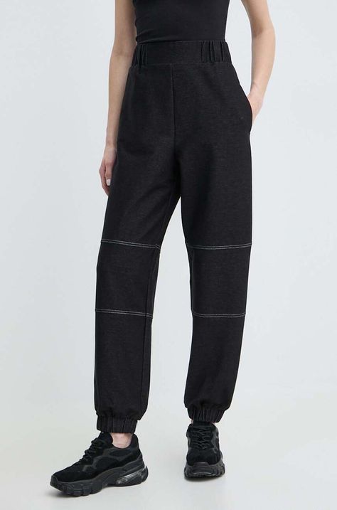 Брюки Max Mara Leisure женские цвет чёрный широкие высокая посадка 2416781088600
