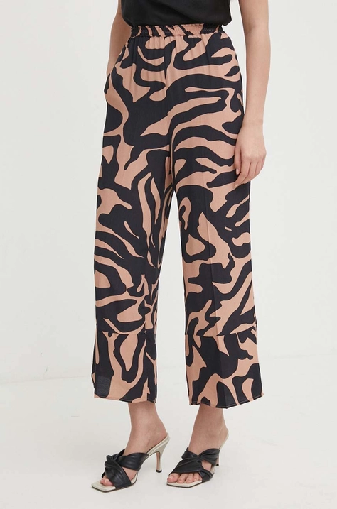 Sisley pantaloni femei, drept, high waist