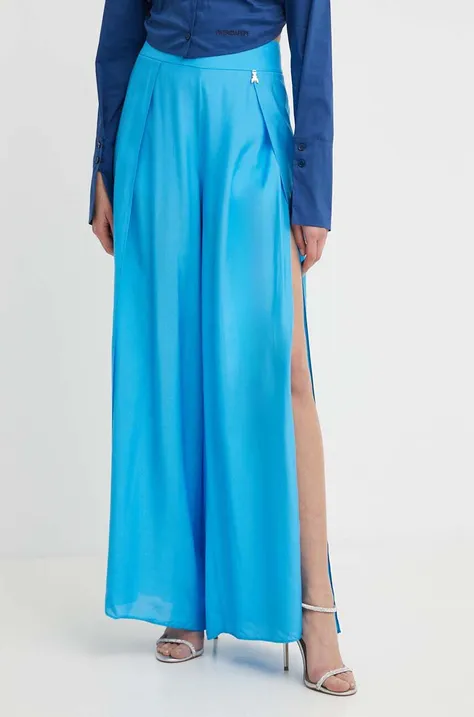 Patrizia Pepe spodnie damskie kolor niebieski szerokie high waist 2P1595 A057