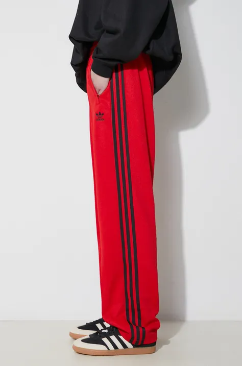 Donji dio trenirke adidas Originals Track Pants boja: crvena, s aplikacijom