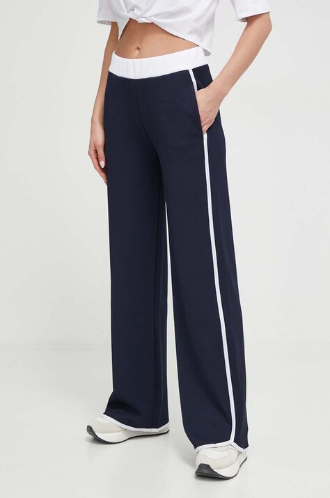Guess pantaloni de trening culoarea albastru marin, neted