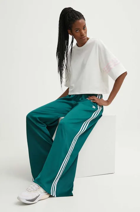 adidas Originals spodnie dresowe kolor zielony z aplikacją IP2960