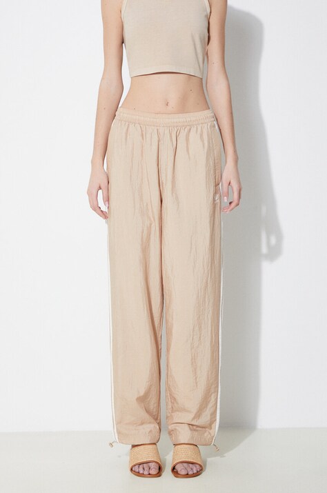 adidas Originals pantaloni de trening culoarea bej, cu imprimeu, IS1973