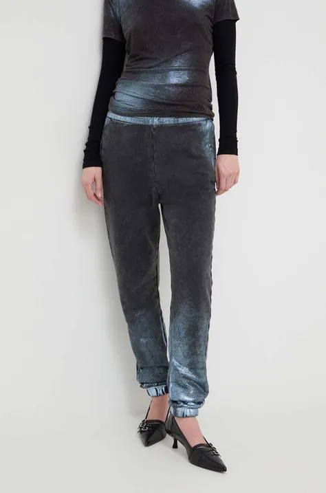 Diesel pantaloni da jogging in cotone colore grigio
