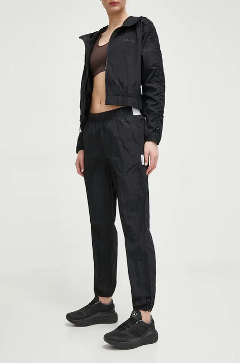 Παντελόνι προπόνησης Calvin Klein Performance χρώμα: μαύρο