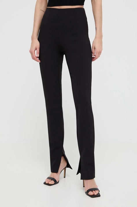 Marciano Guess pantaloni femei, culoarea negru, drept, high waist