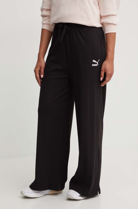 Puma pantaloni de trening culoarea negru, cu imprimeu 624268