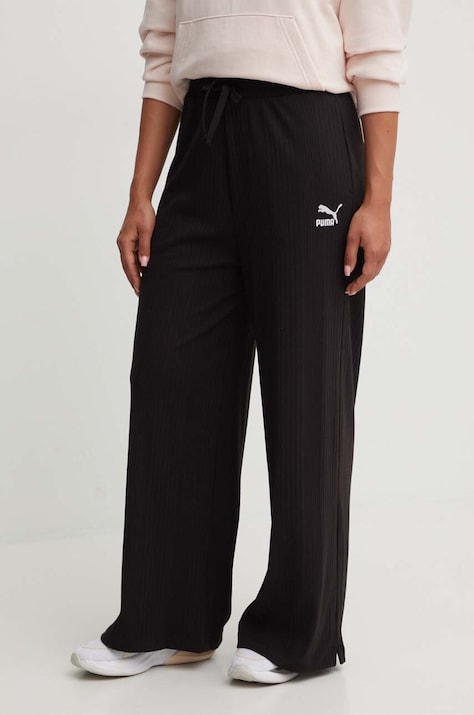 Спортивні штани Puma колір чорний з аплікацією