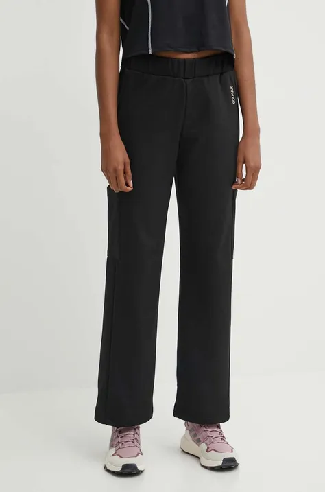 Colmar pantaloni sport femei, culoarea negru, neted