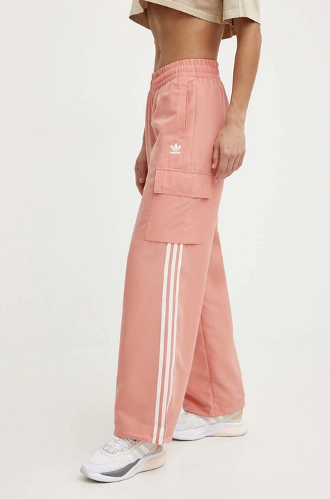 Tepláky adidas Originals ružová farba, s nášivkou, IZ0715