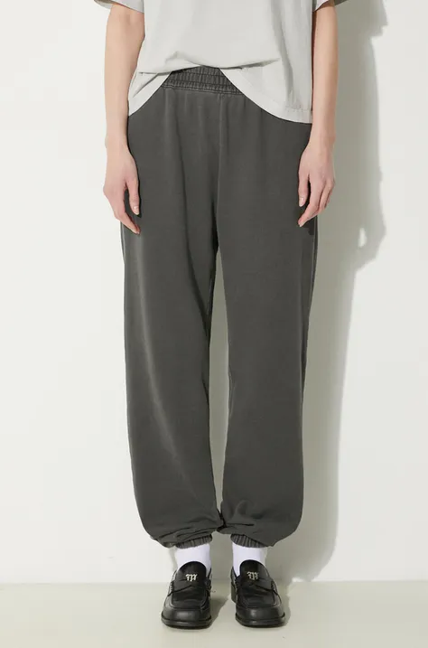 Βαμβακερό παντελόνι Carhartt WIP Nelson Sweat Pant χρώμα: γκρι, I029538.98GD