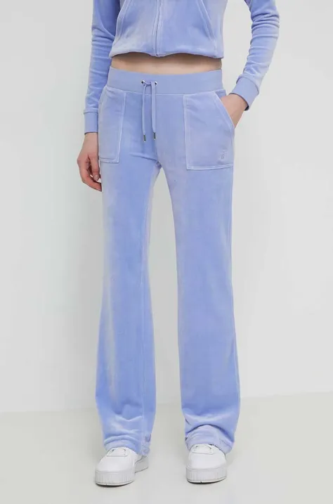 Velurové teplákové kalhoty Juicy Couture s aplikací
