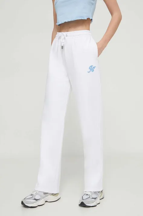 Спортивні штани Juicy Couture колір білий з аплікацією