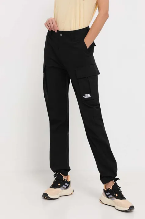 The North Face spodnie damskie kolor czarny fason cargo medium waist