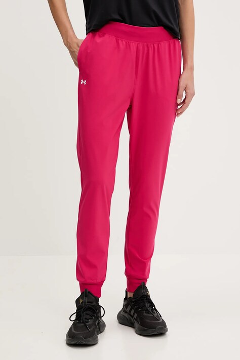Under Armour pantaloni de antrenament ArmourSport culoarea verde, high waist