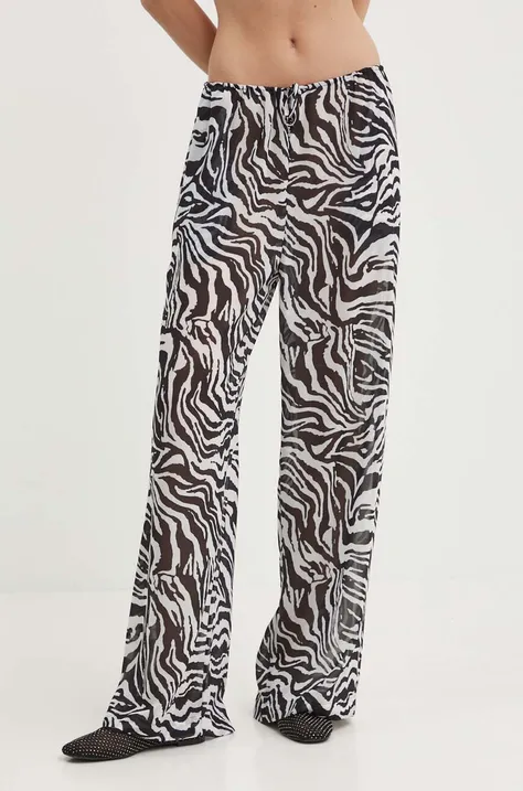 Kalhoty Rotate LIGHT STRAIGHT PANTS dámské, široké, high waist, 1129082992