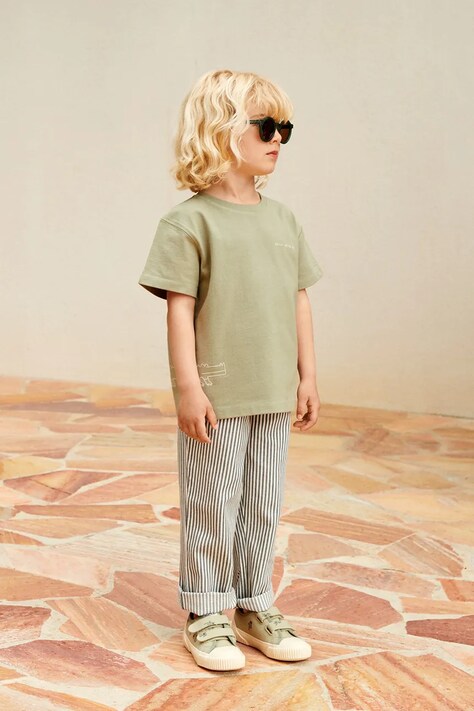 Otroške hlače Liewood Harald Stripe Pants roza barva